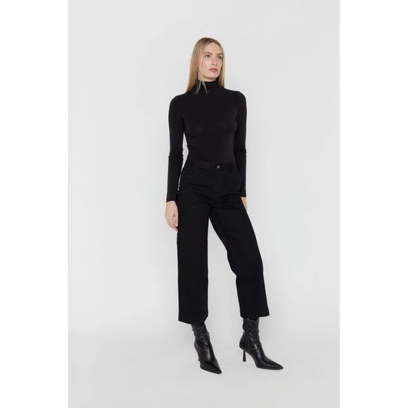 OAK + FORT Pants - Oak+Fort Cropped Cotton Wide Leg Pants